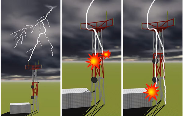 عکسی از دکل صاعقه گیر
